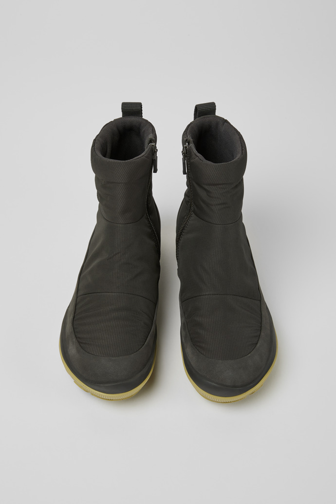 Peu Pista Bottes grises en nubuck et polyester