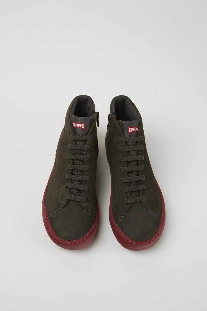 Overhead view of Peu Touring Gray nubuck sneakers for women