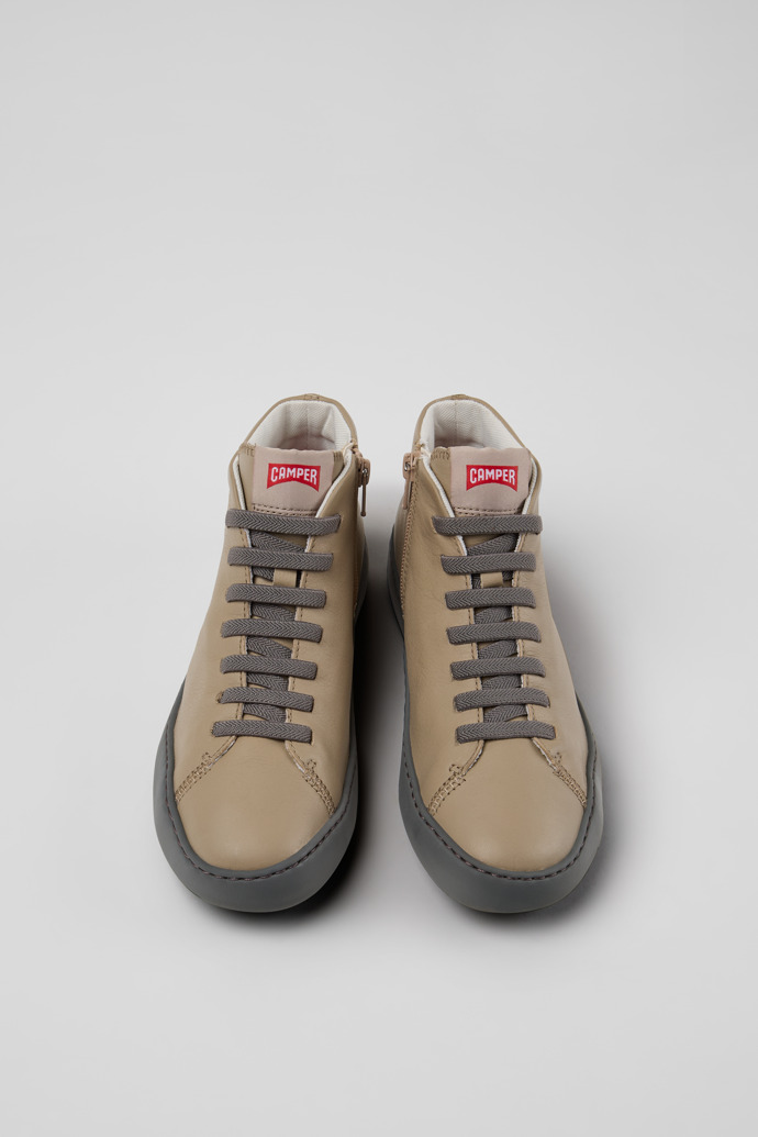 Peu Touring Beige Leder-Sneaker für Damen.