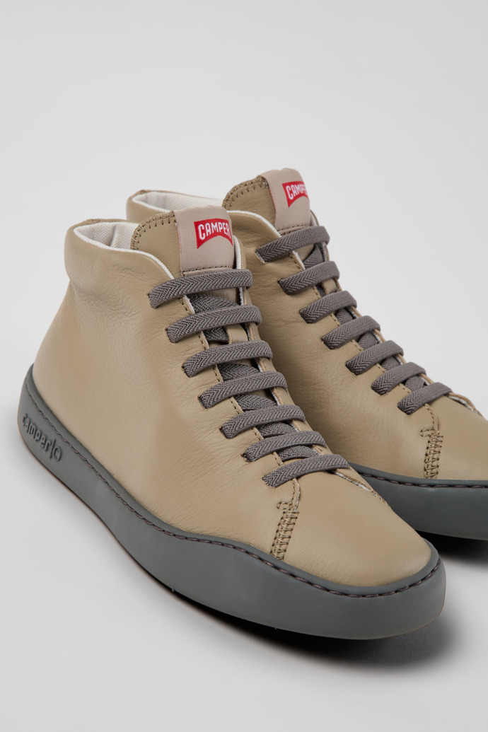 Peu Touring Beige Leder-Sneaker für Damen.