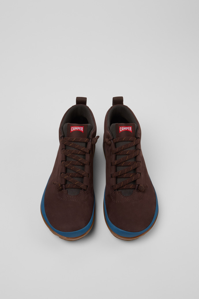 Peu Pista GM - GORE-TEX Botina de dona de nubuc i teixit de color marró i gris.