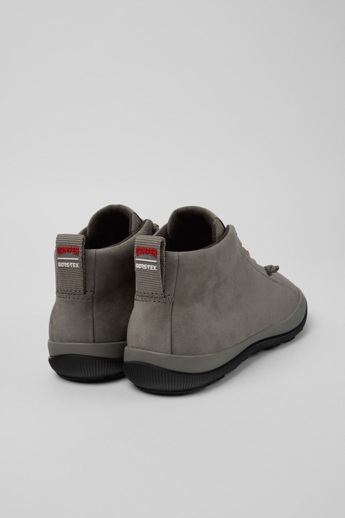 Back view of Peu Pista GM - GORE-TEX Gray Nubuck and Textile Ankle Boots for Women.