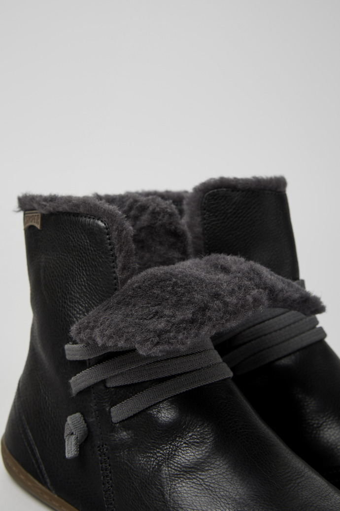 Close-up view of Peu Dark grey mid boot for women