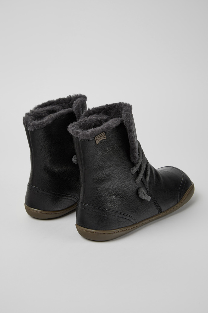 Back view of Peu Dark grey mid boot for women