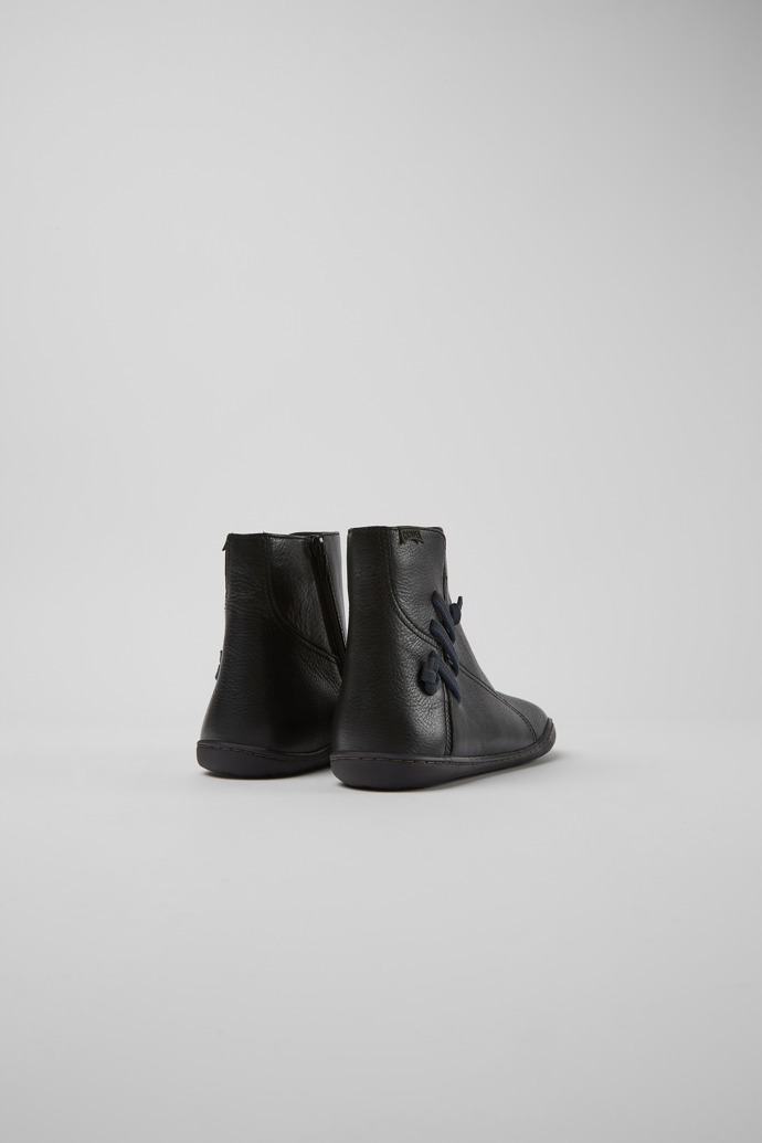 Back view of Peu Black ankle boot for women