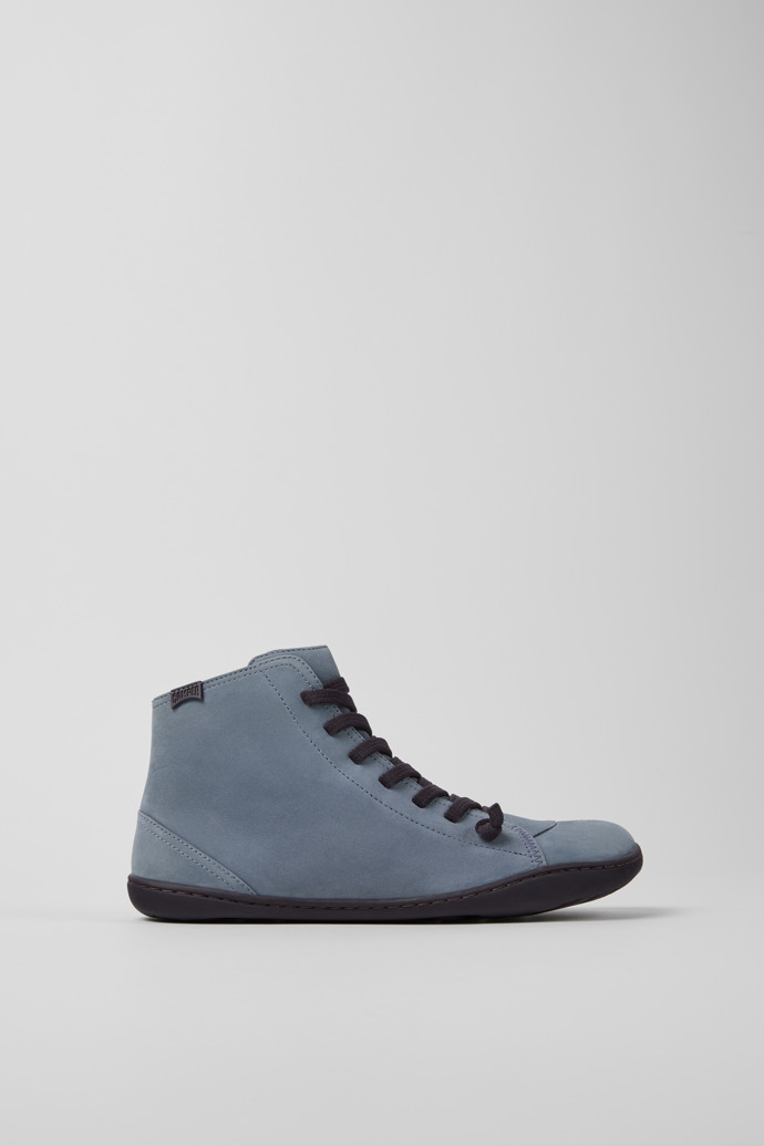 Side view of Peu Gray Nubuck Ankle Boots for Women