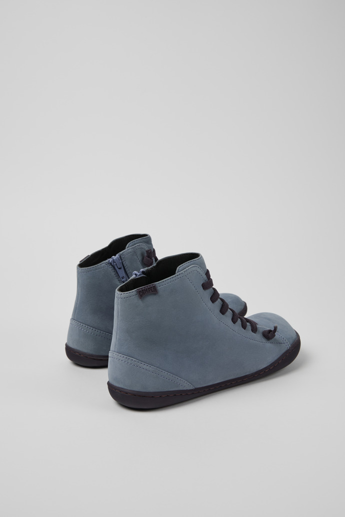 Back view of Peu Gray Nubuck Ankle Boots for Women