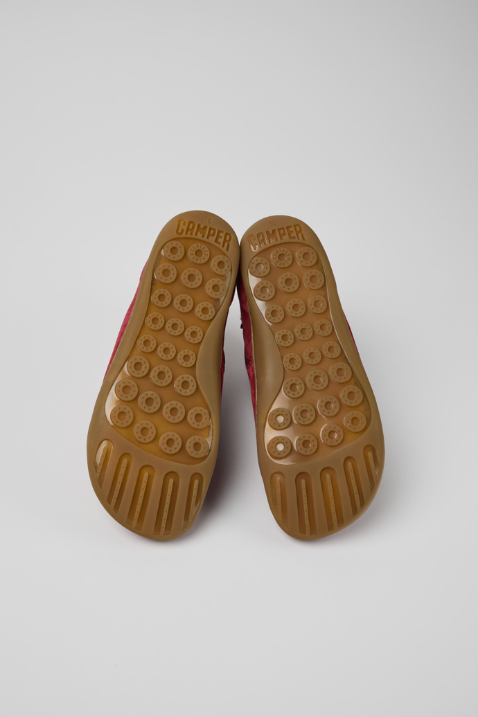Peu Burgunderrote Stiefeletten aus Veloursleder für Damen.
