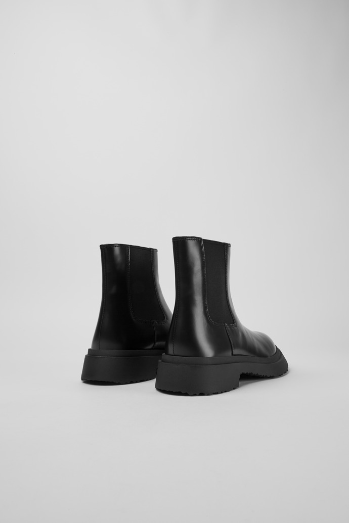 Back view of Walden Black leather boots for women