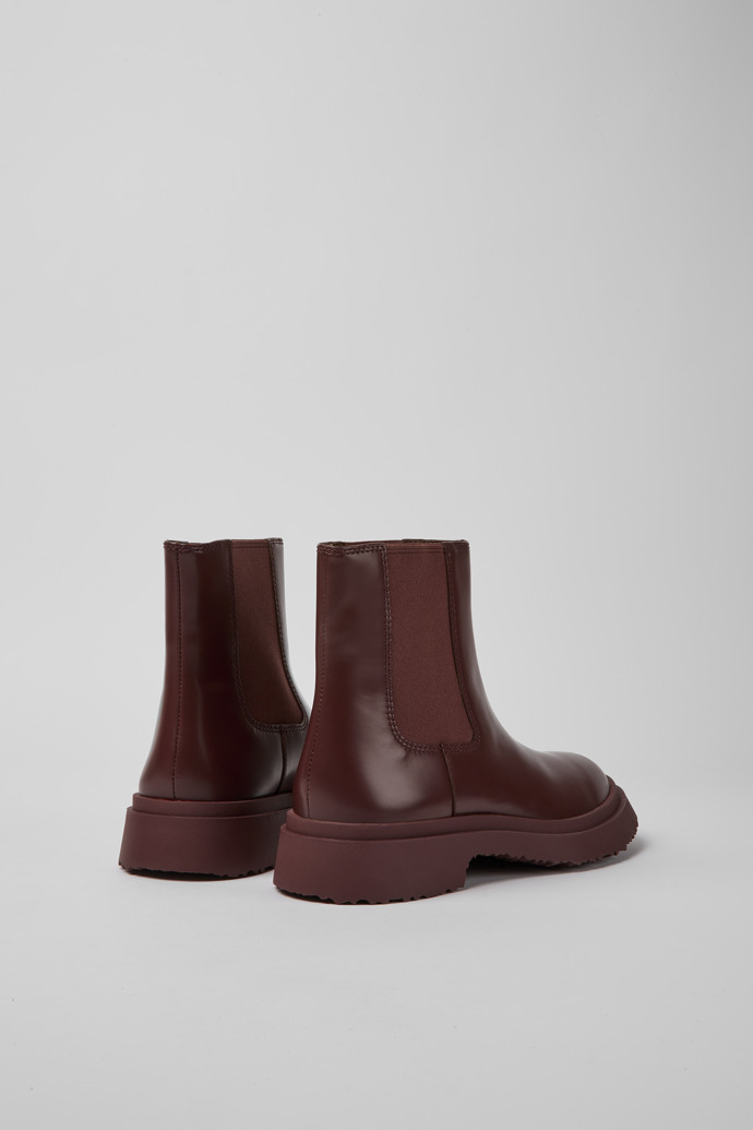 Back view of Walden Burgundy leather boots for women