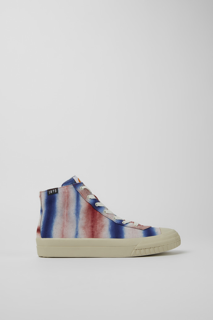 Side view of Camper x EFI Multicolored organic cotton sneakers for women