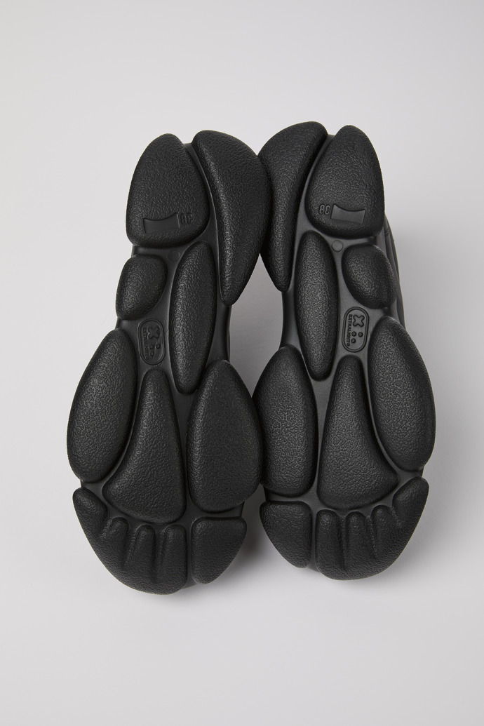 Karst Kadın için siyah deri spor ayakkabı tabanları