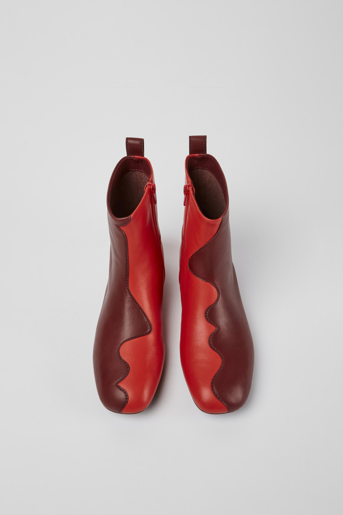 Twins Lederstiefel in Weinrot und Rot