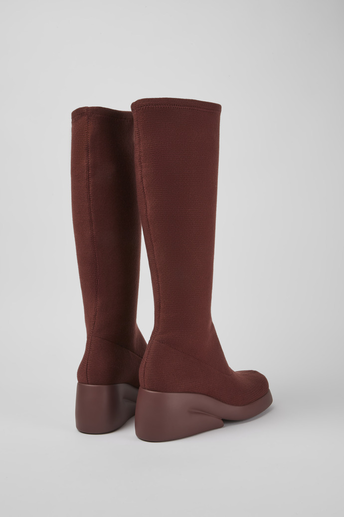 Back view of Kaah Burgundy boots for women
