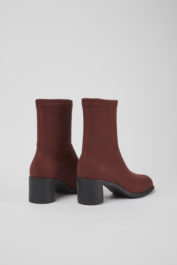 Back view of Meda Burgundy boots for women
