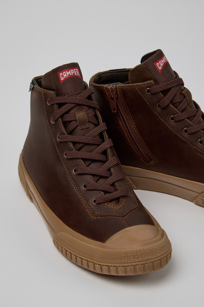 Close-up view of Camaleon Gray Sneaker Booties for Women.