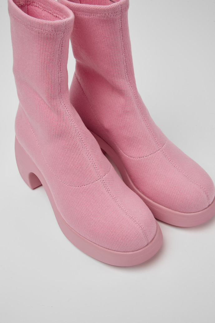 Thelma Botas de tejido rosas para mujer