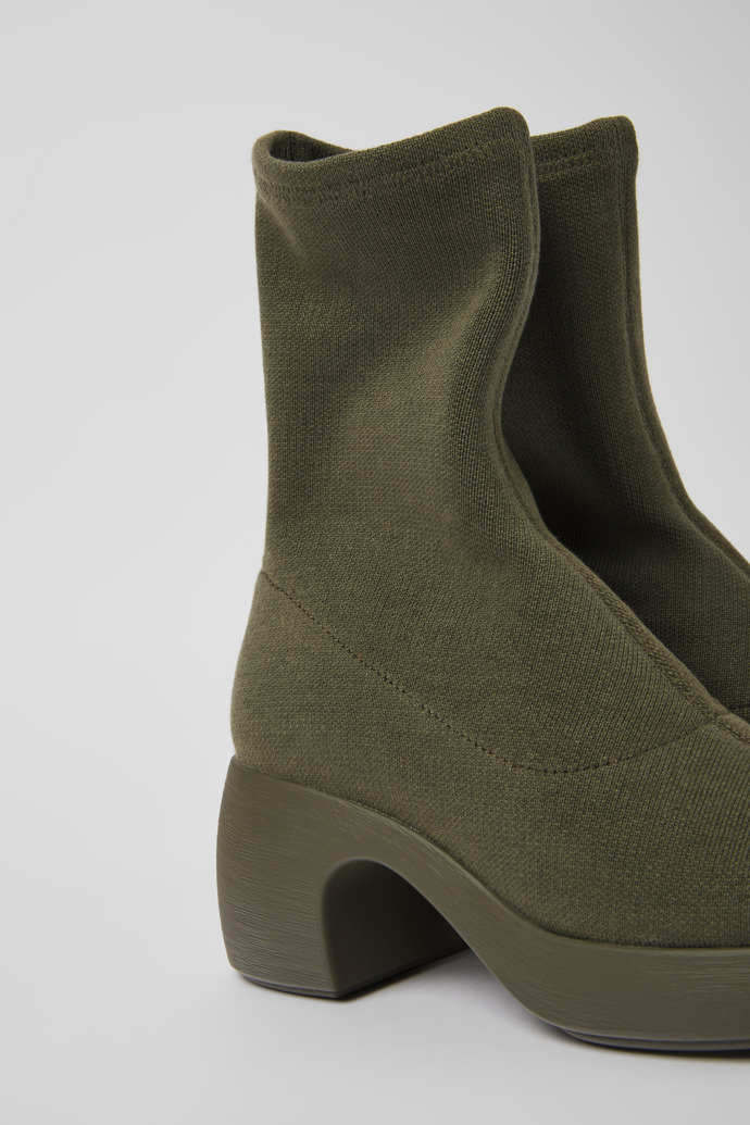 Close-up view of Thelma TENCEL® Green TENCEL® Lyocell boots for women