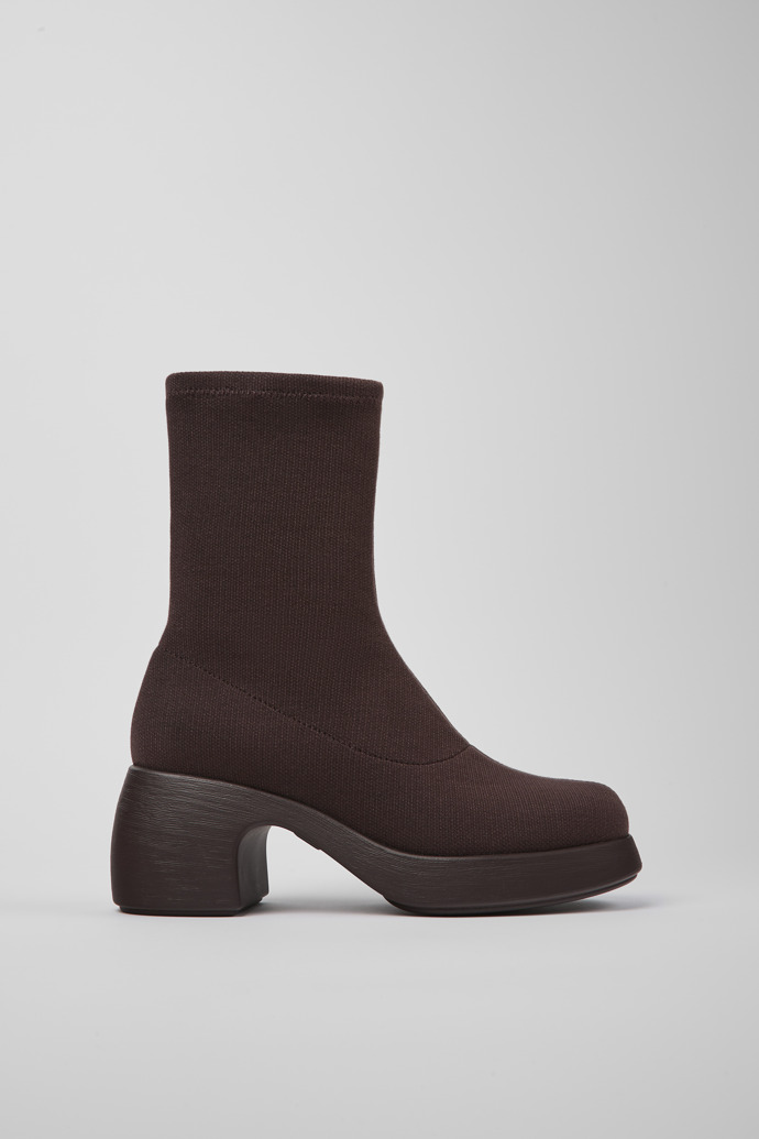 Side view of Thelma Burgundy TENCEL® Lyocell boots for women