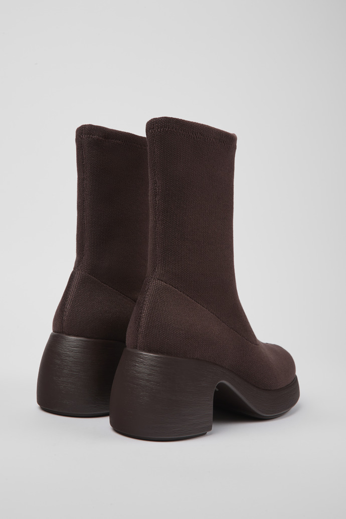 Back view of Thelma Burgundy TENCEL® Lyocell boots for women