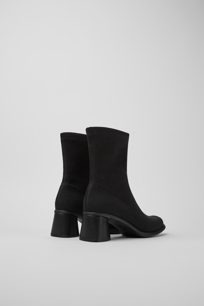 Back view of Kiara TENCEL® Black TENCEL™ Lyocell ankle boots