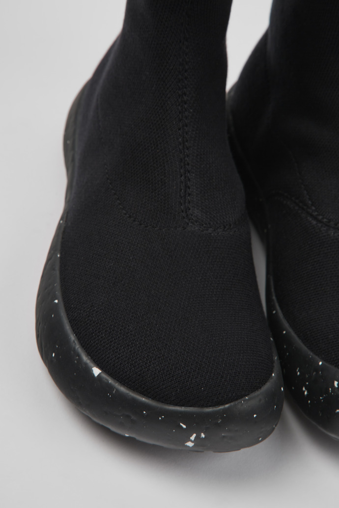 Close-up view of Peu Stadium TENCEL® Black TENCEL™ Lyocell boots for women