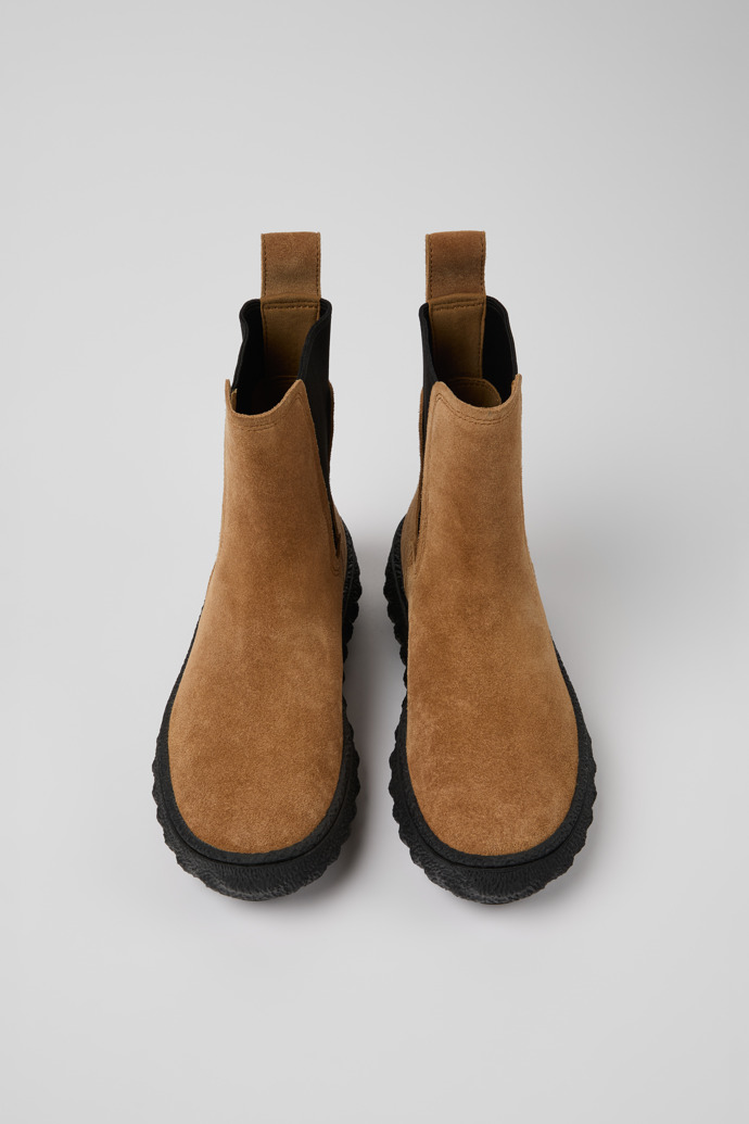 Ground Braune Wildleder-Stiefeletten für Damen.