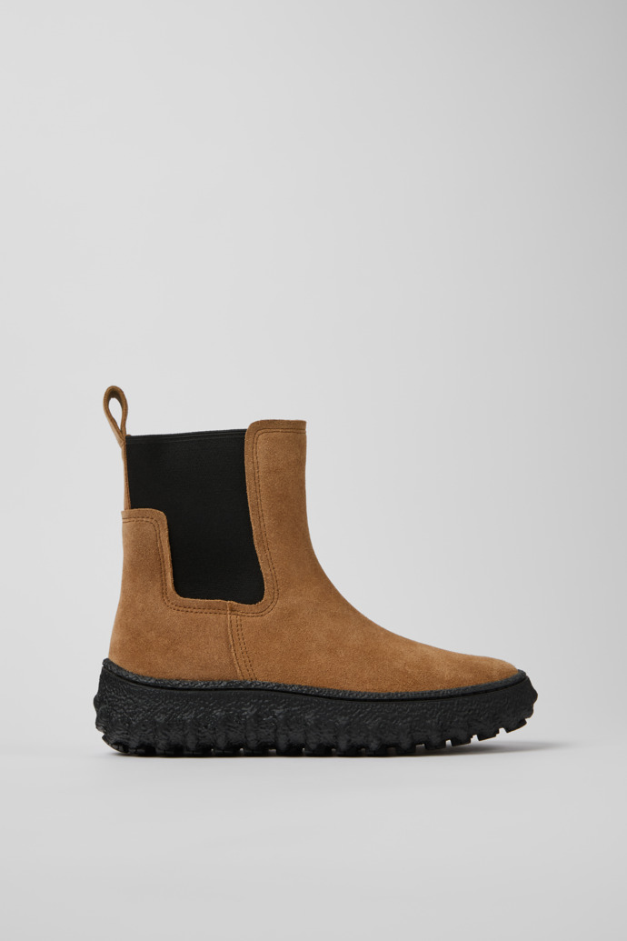 Ground Braune Wildleder-Stiefeletten für Damen.