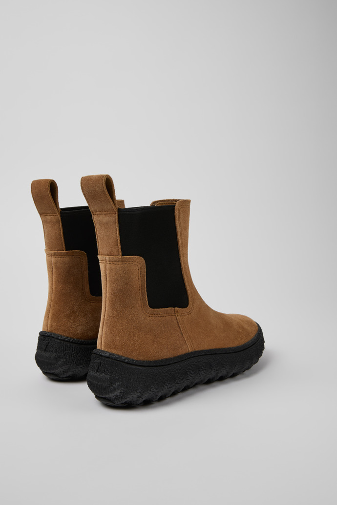 Ground Braune Wildleder-Stiefeletten für Damen.