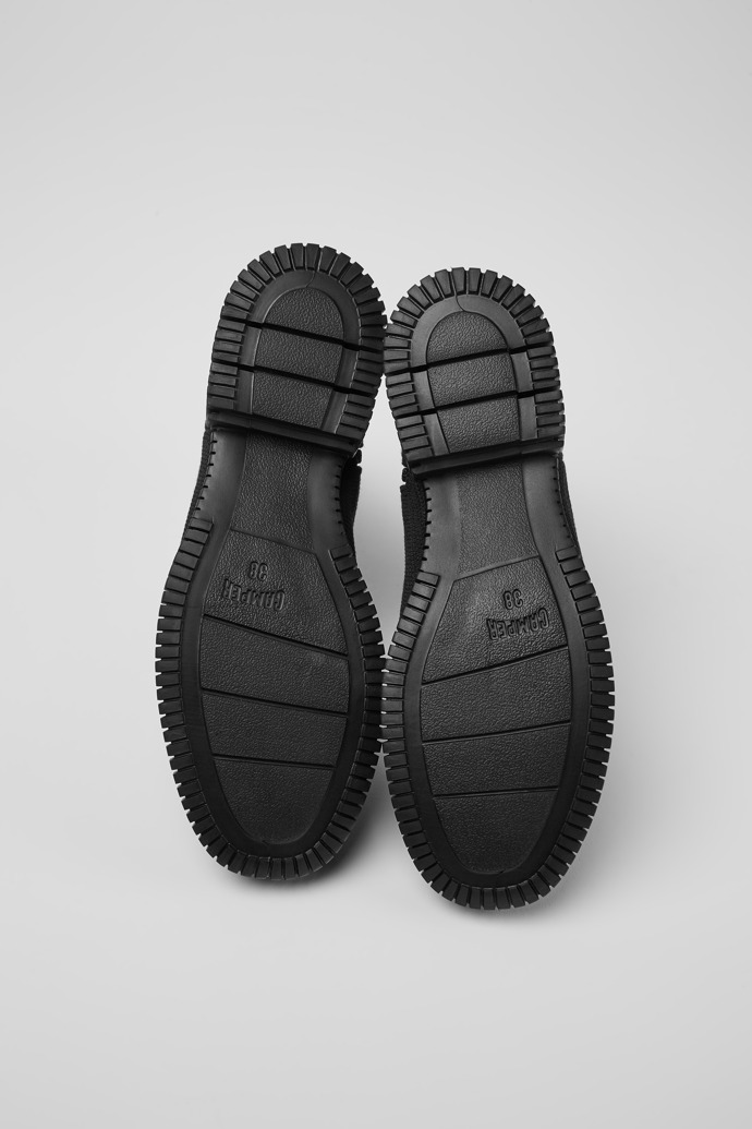 The soles of Pix TENCEL® Black TENCEL™ Lyocell boots for women