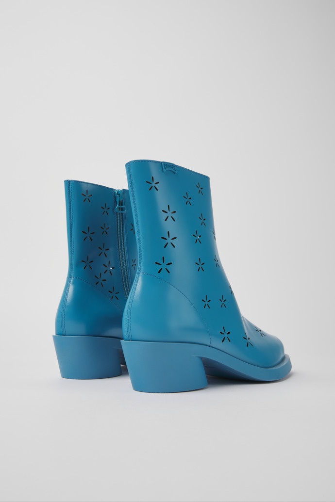 Back view of Bonnie Blue leather boots for women