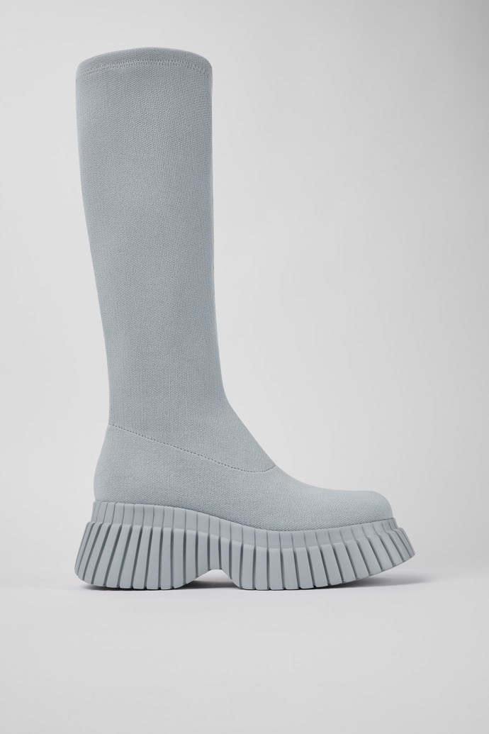 Side view of BCN Gray Textile Bootie for Women