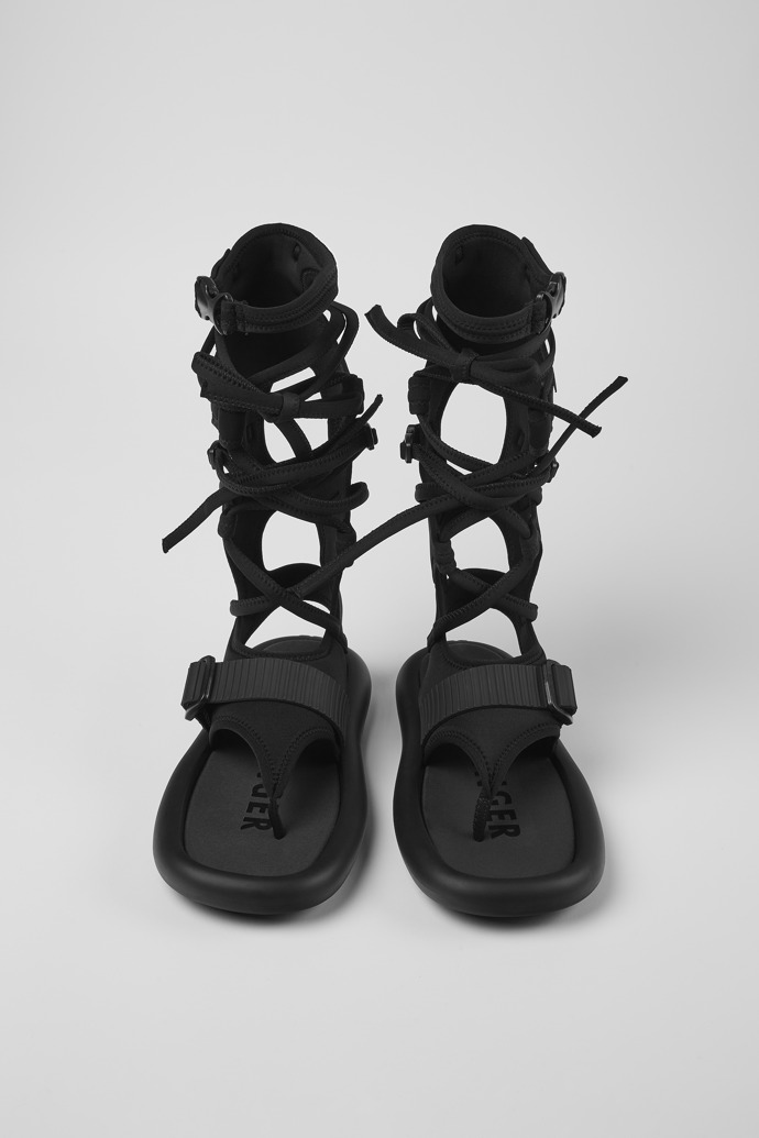 Overhead view of Camper x Ottolinger Black sandals for women by Camper x Ottolinger