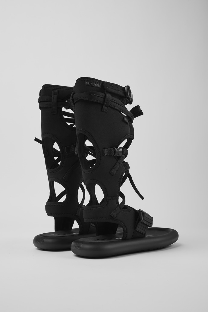 Back view of Ottolinger Black sandals for women by Camper x Ottolinger