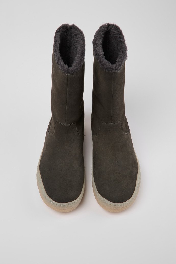 Peu Terreno Bottes en nubuck gris pour femme