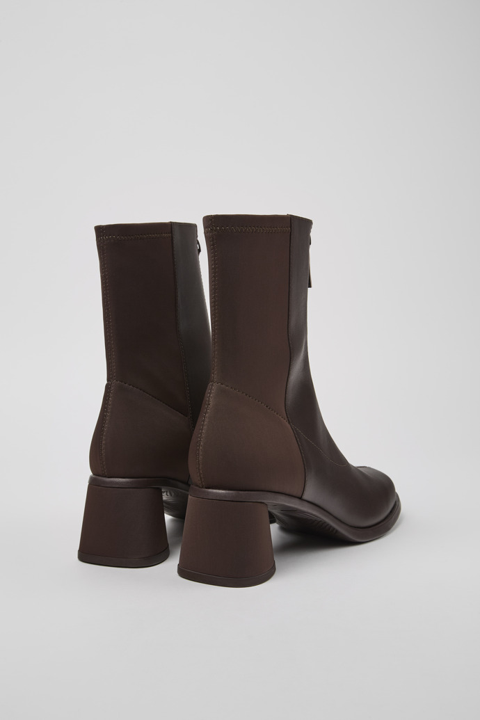 Kiara <strong>FR:</strong> Bottes en cuir marron et PET recyclé pour femme