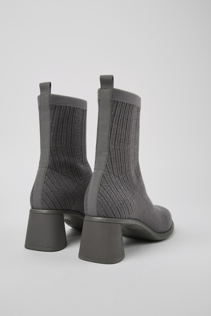 Back view of Kiara TENCEL® Gray textile boots for women