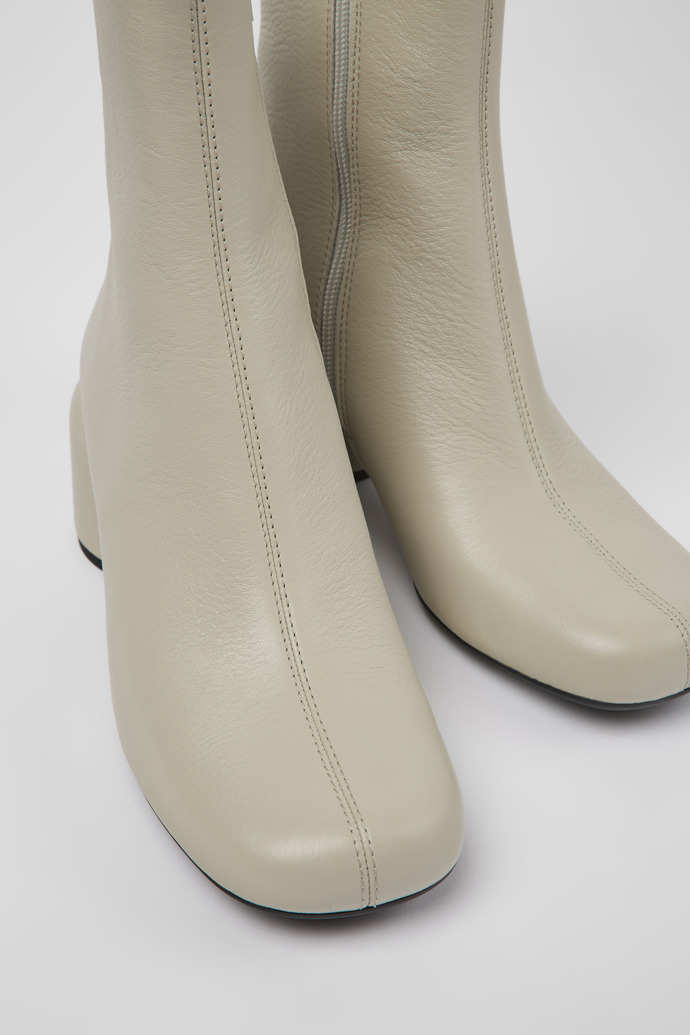 Close-up view of Niki Gray leather boots for women