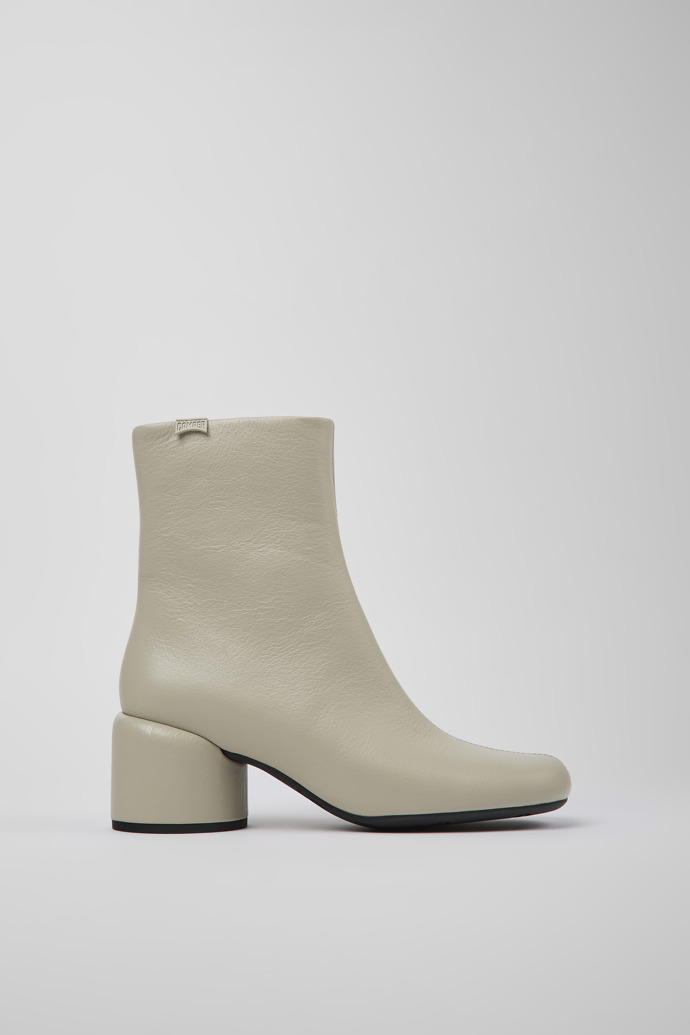 Image of Side view of Niki Gray leather boots for women