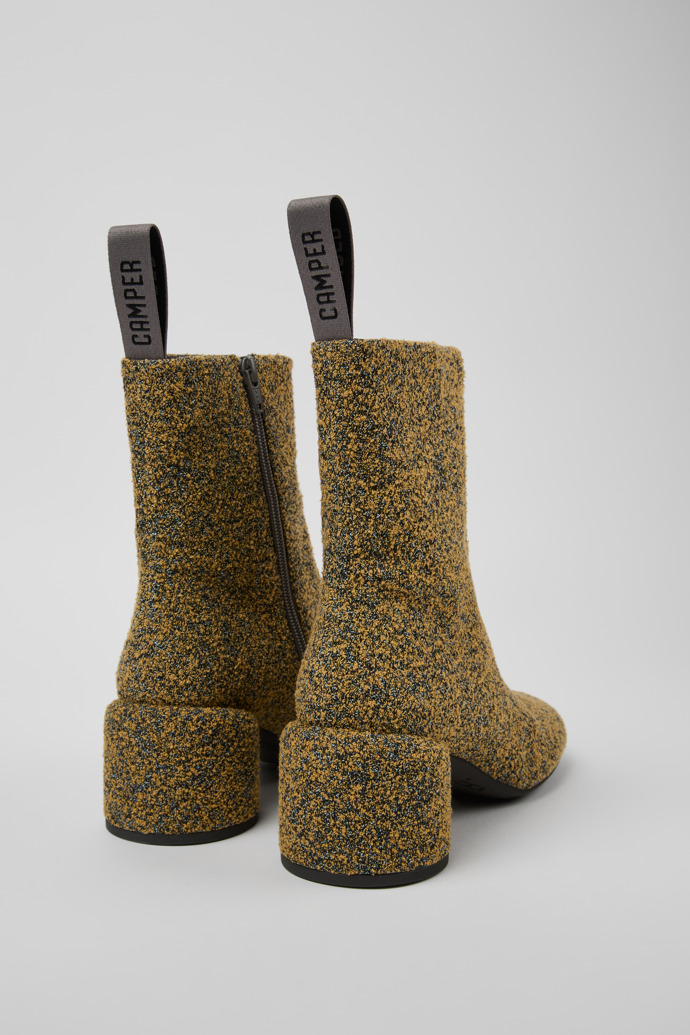 Back view of Niki Multicolored Textile Boots for Women