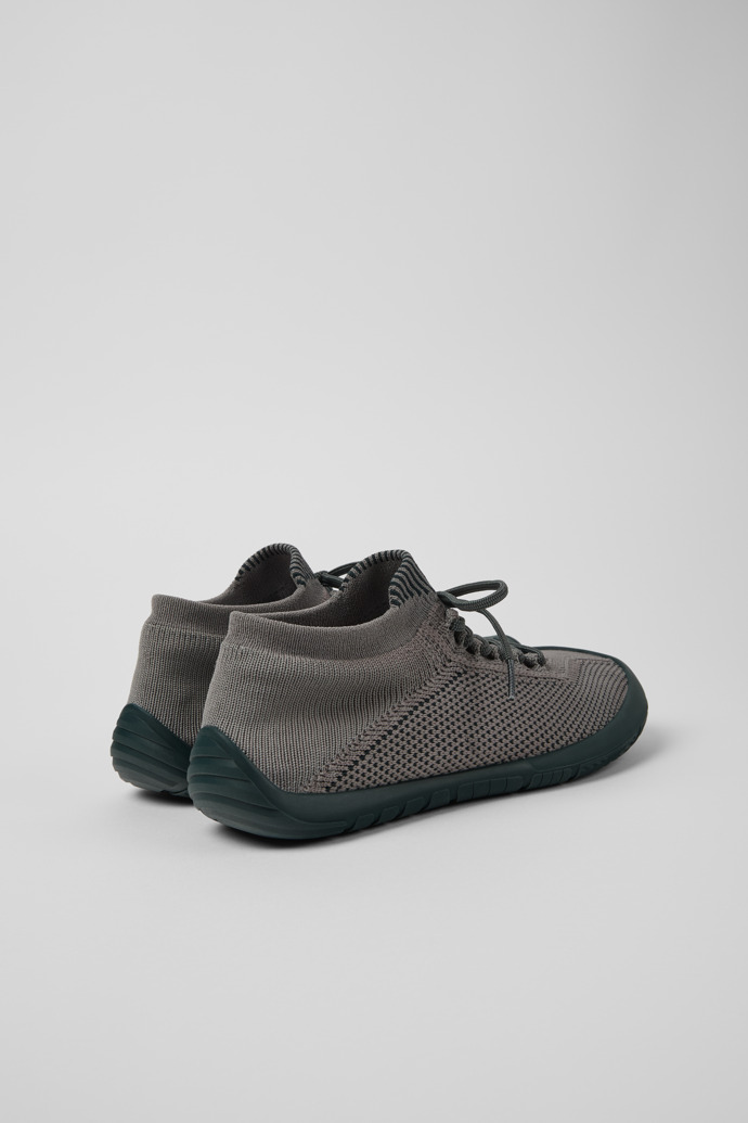 Back view of Path Gray textile sneakers for women