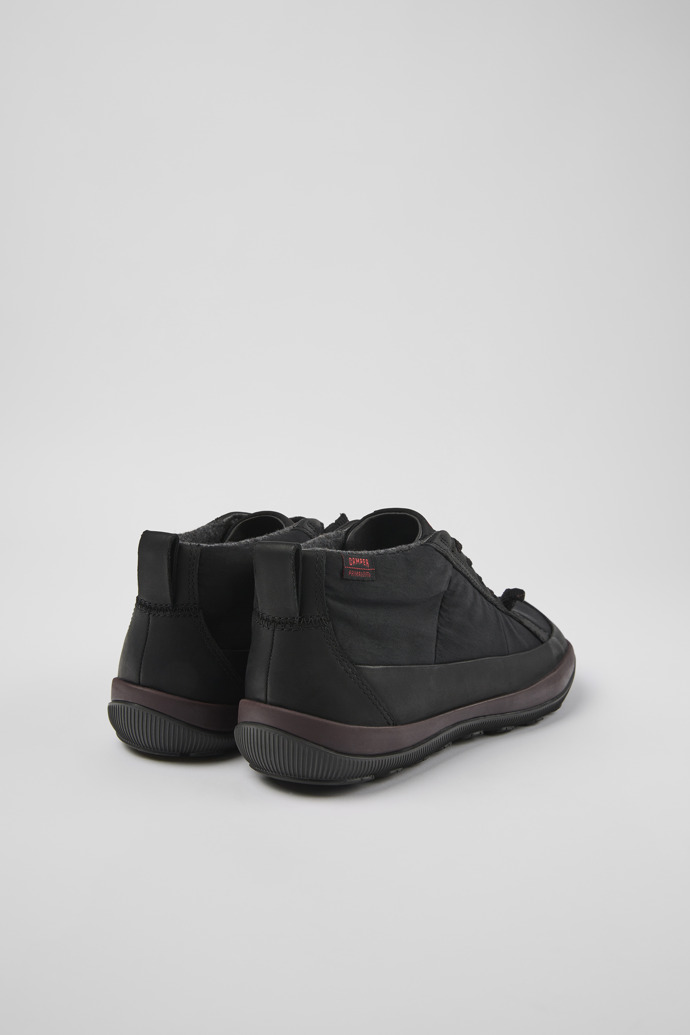 Back view of Peu Pista PrimaLoft® Black ankle boots for women
