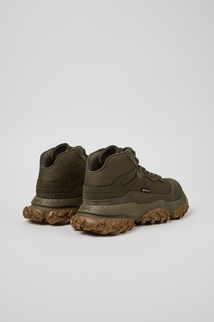 Back view of Karst Trek - GORE-TEX Green Textile and Nubuck Ankle Boots for Women.