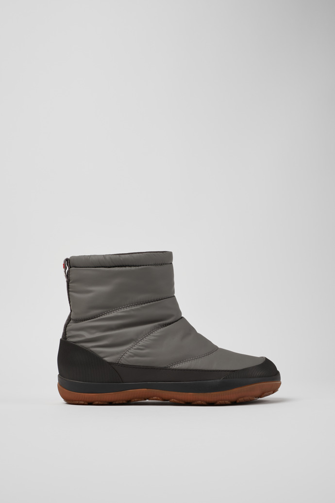 Side view of Peu Pista Gray Textile and Leather Boots for Women