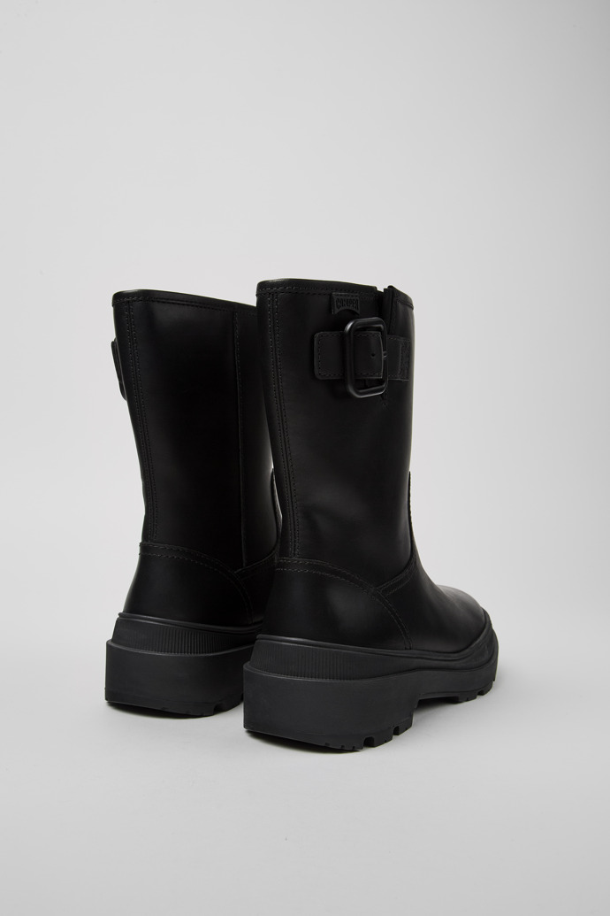 Back view of Brutus Trek MICHELIN Black nubuck boots for women