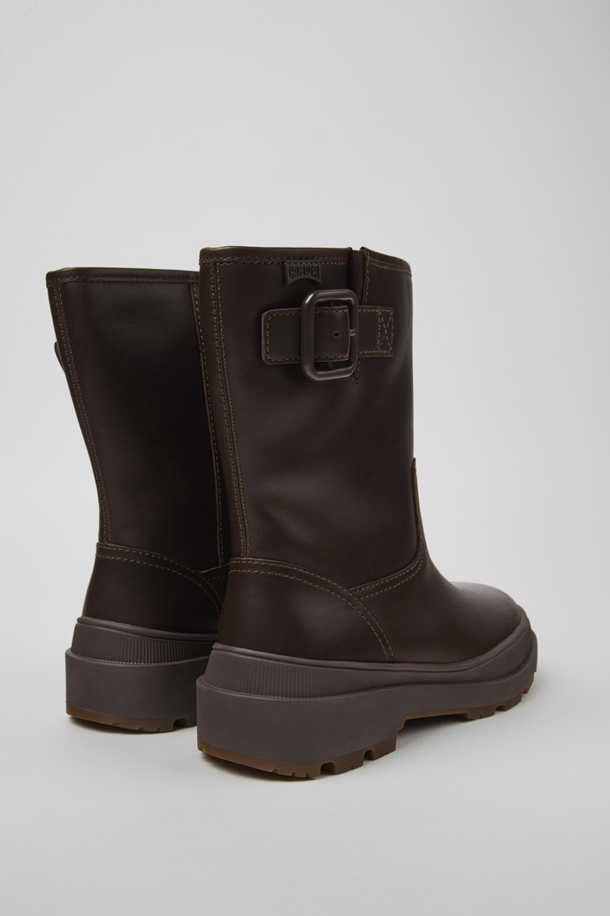 Back view of Brutus Trek Brown nubuck boots for women