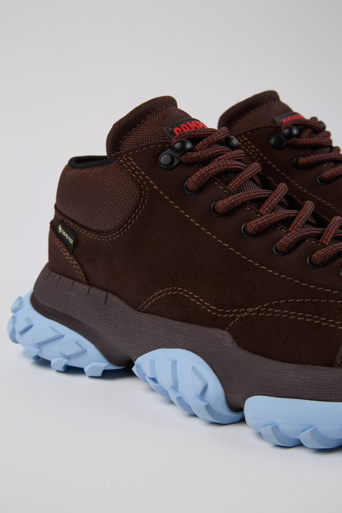 Close-up view of Karst Trek Brown ankle boots for women