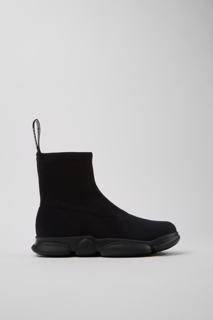 Side view of Karst Black TENCEL® Lyocell Women's Mid Boots.