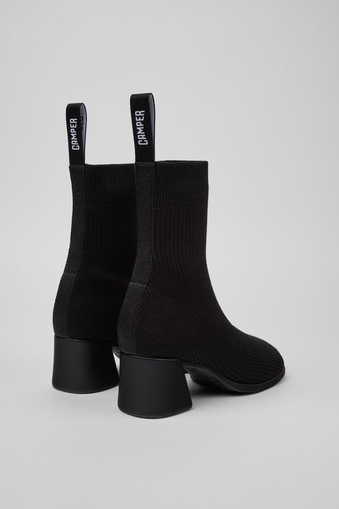 Back view of Kora - TENCEL Black TENCEL™ Lyocell Mid Boots for Women.