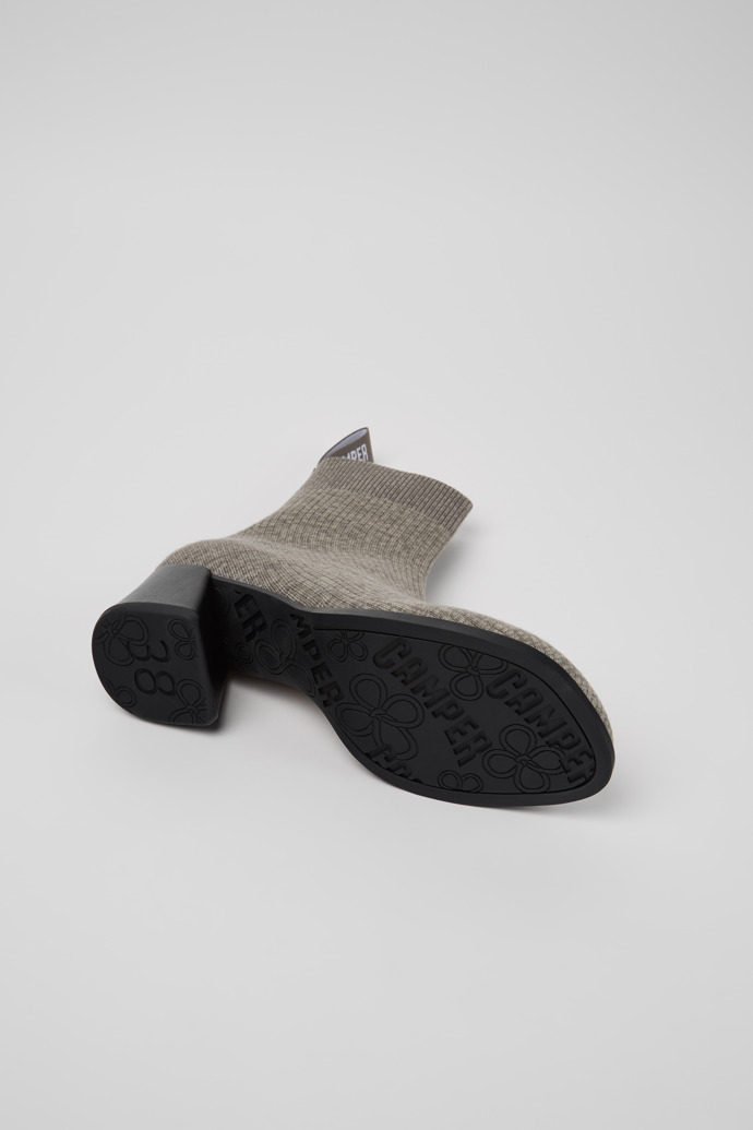 The soles of Kora - TENCEL Gray TENCEL™ Lyocell Mid Boots for Women.
